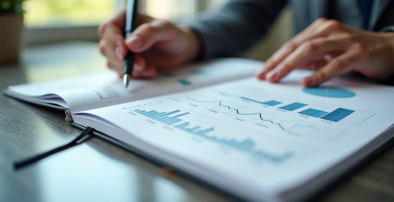 Carnet de suivi médical avec graphiques de progression des symptômes