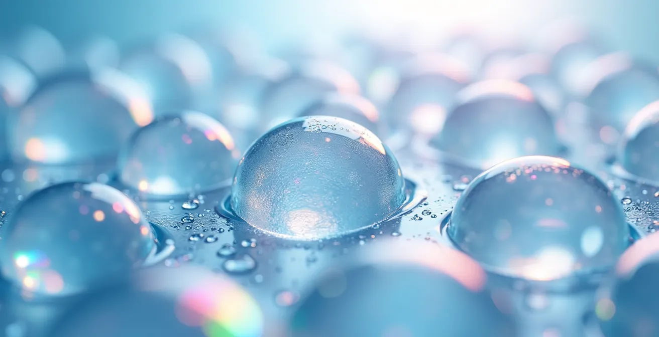 Détail macro d'une protection vaccinale symbolique