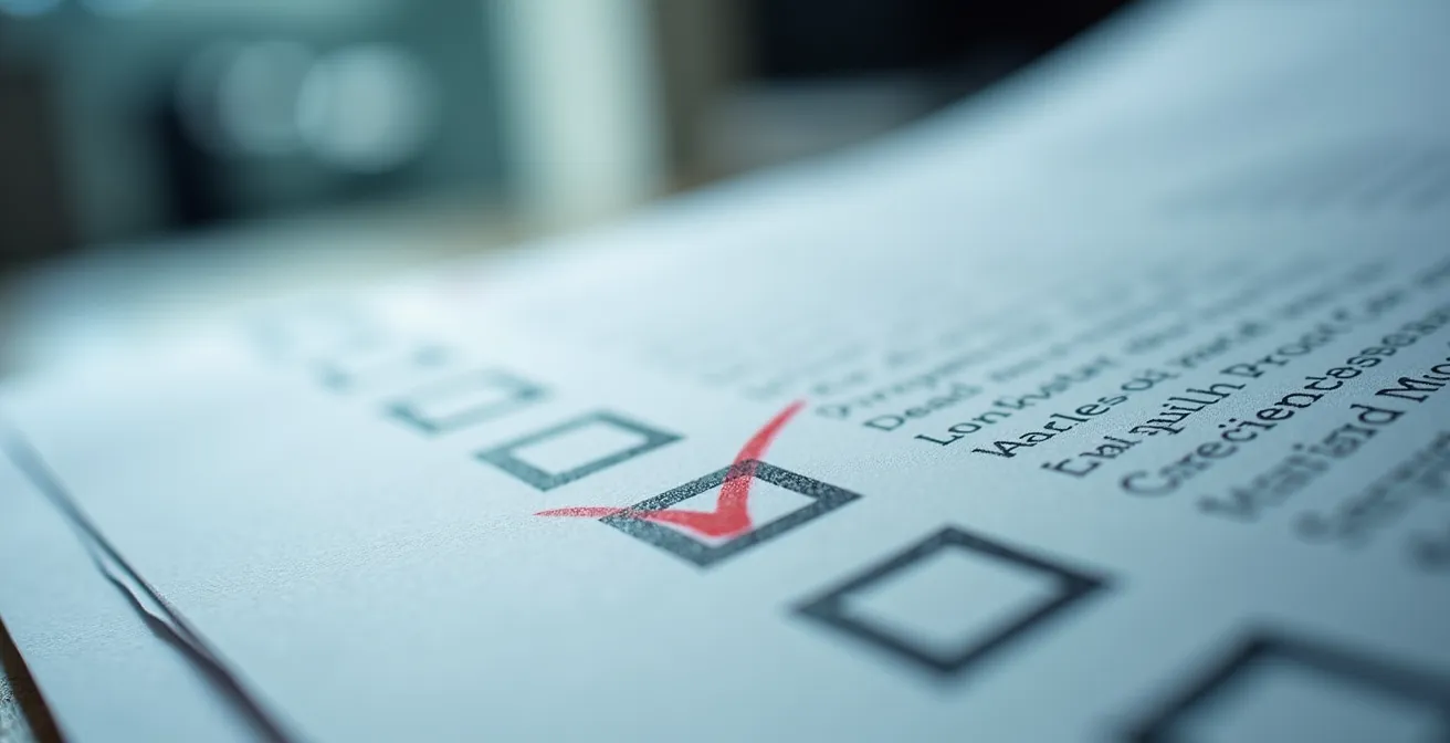 Gros plan macro sur des documents administratifs de santé avec focus sélectif