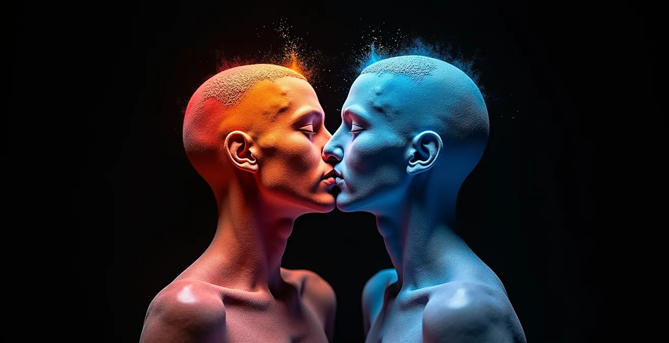 Visualisation scientifique abstraite des zones corporelles activées par différentes émotions