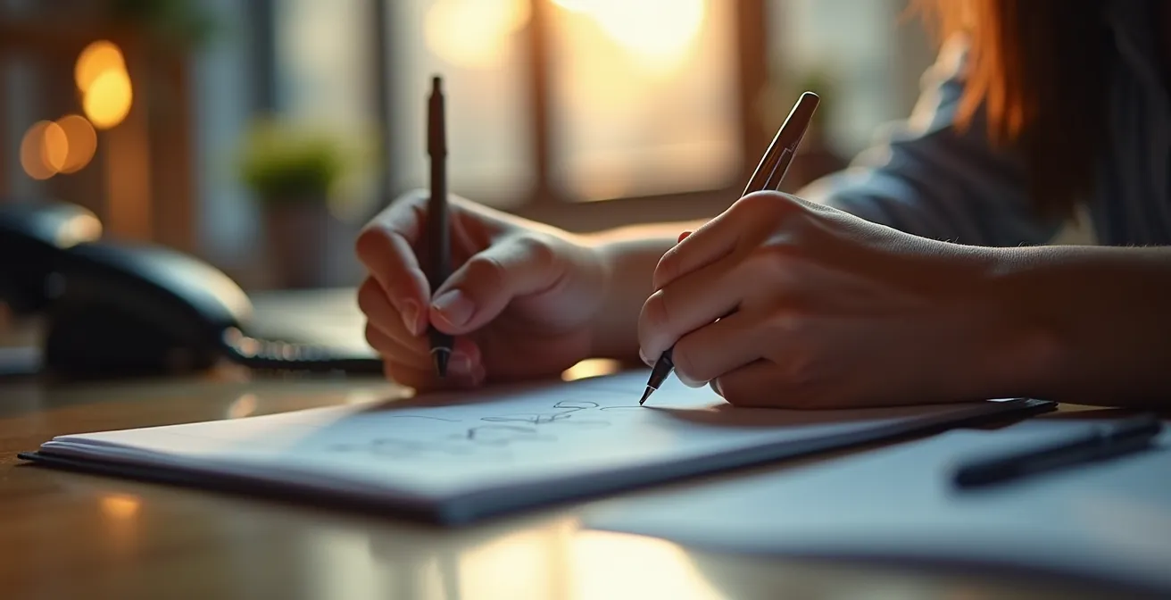 Employé du service client pratiquant l'écoute active au téléphone dans un bureau montréalais