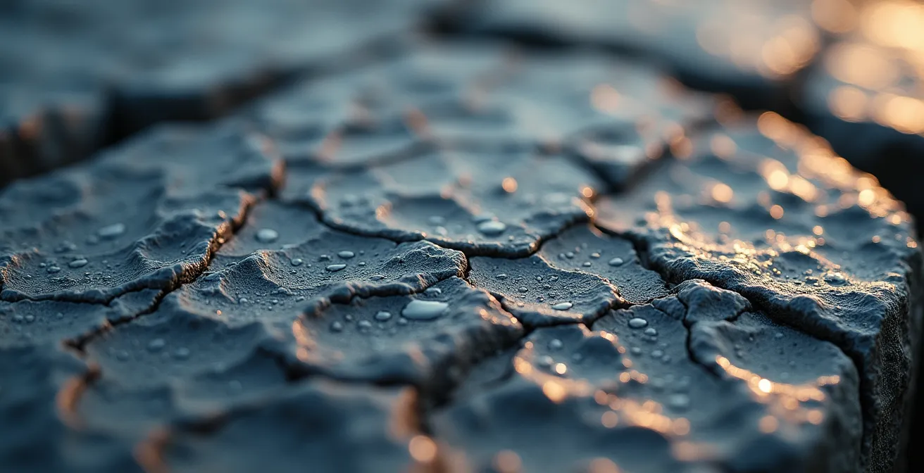 Professionnel québécois en méditation macro sur texture de pierre symbolisant la force intérieure